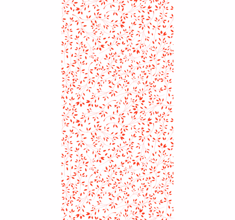 Papier peint feuillage motif branche rouge - TenStickers