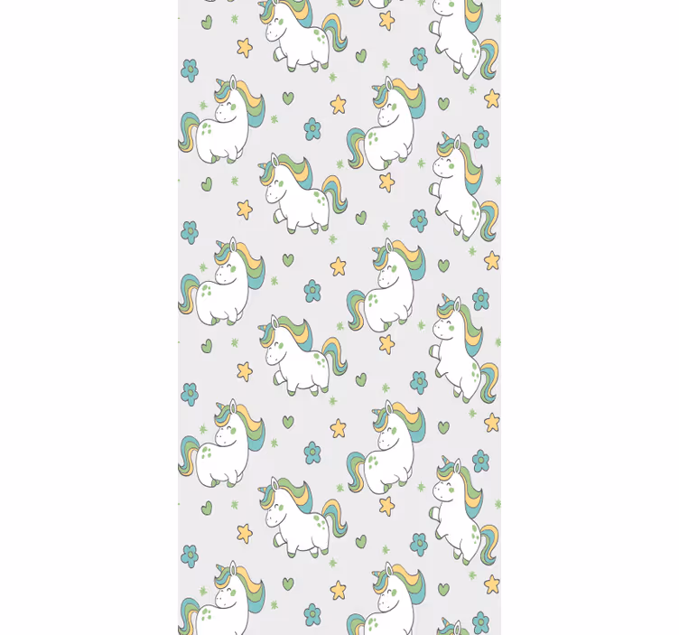 Papier peint chambre enfant fantaisie de licorne - TenStickers