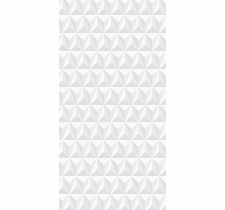 Papier peint blanc mur géométrique - TenStickers