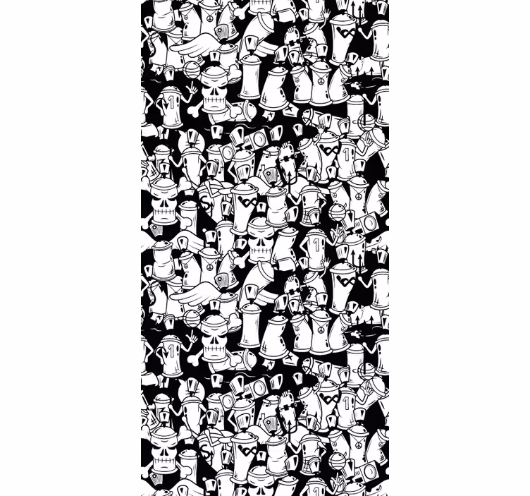 Papier peint nature botaniques monochromes - TenStickers