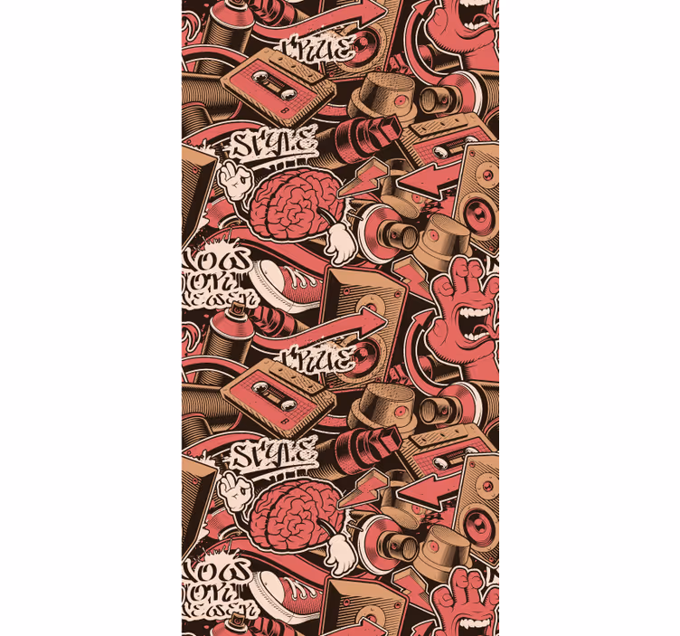 Papier peint art brainstorming éclectique - TenStickers