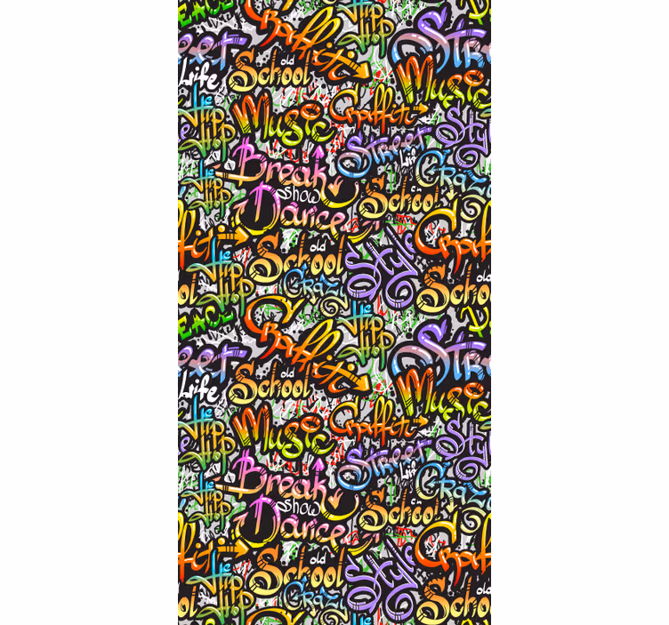 Papier peint texte lettrage graffiti - TenStickers