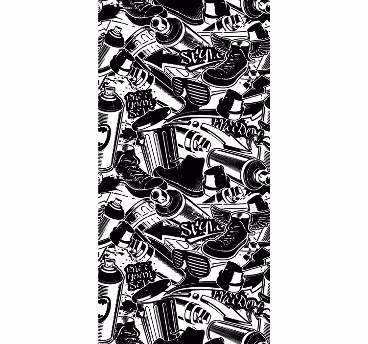 Papier peint art les essentiels du graffiti - TenStickers