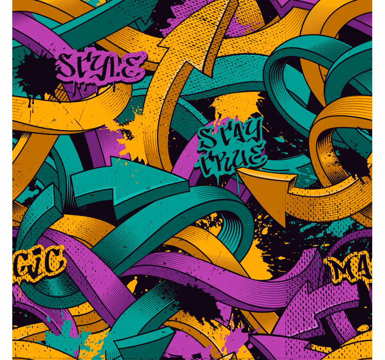 Papier peint art Flèches de graffiti réalistes - TenStickers