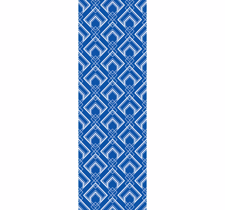Papier peint formes géometriques motif géométrique bleu - TenStickers