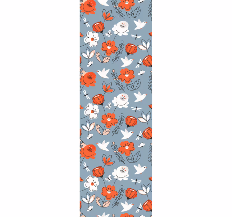 Papier peint floral détail de motif floral - TenStickers