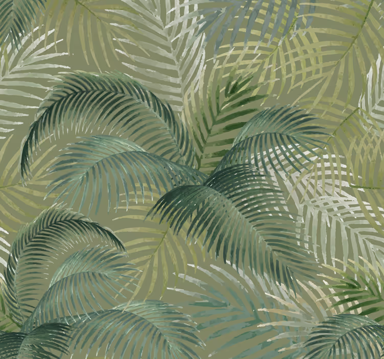 Papier peint nature  de feuilles vertes - TenStickers