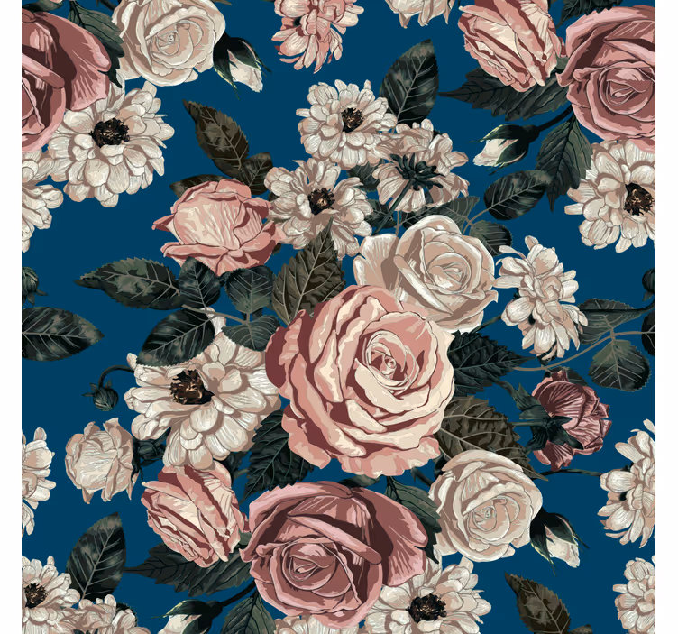 Papier peint floral fleurie chic - TenStickers