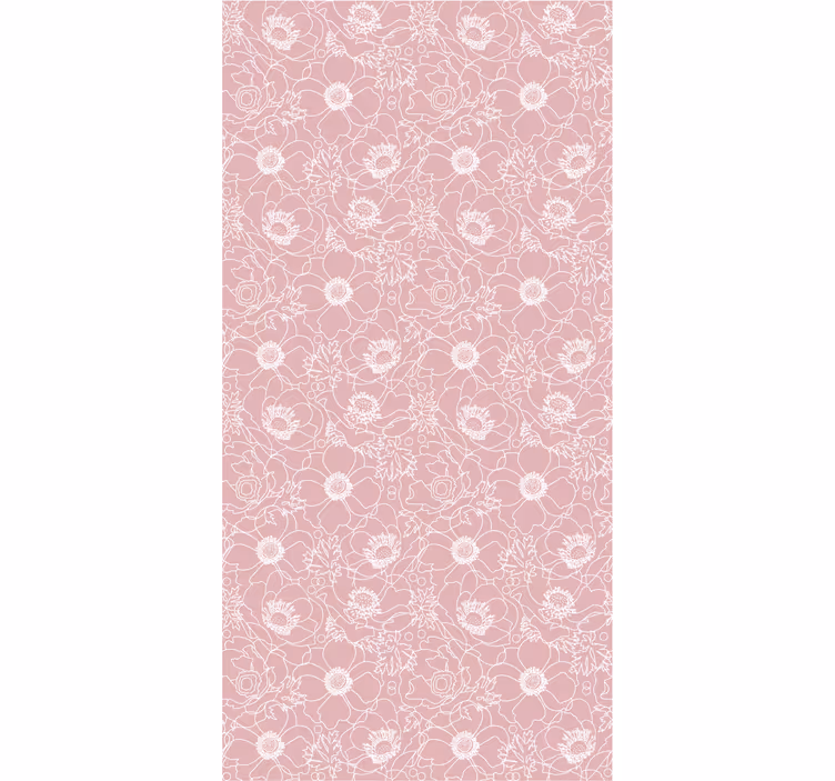 Papier peint floral motif de bordure florale - TenStickers