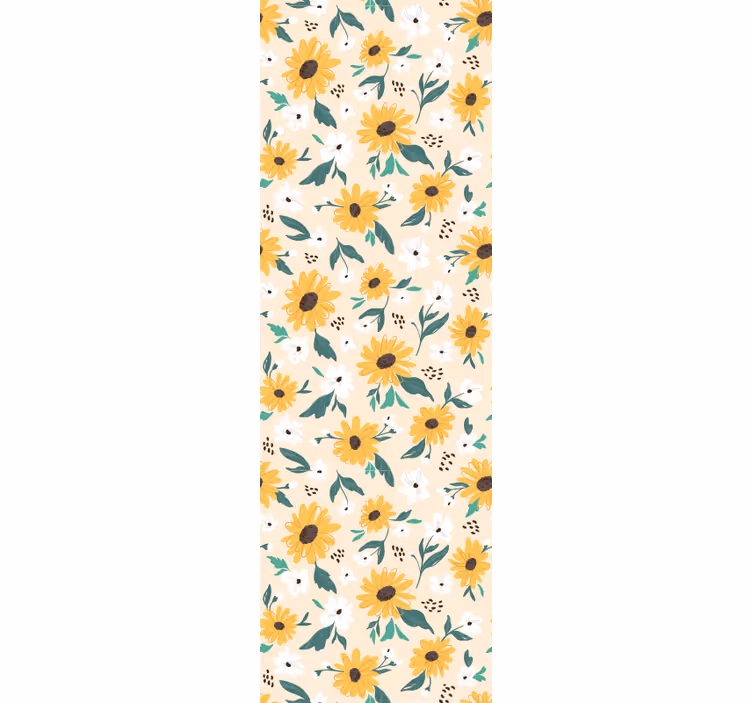Papier peint floral motif tournesol - TenStickers