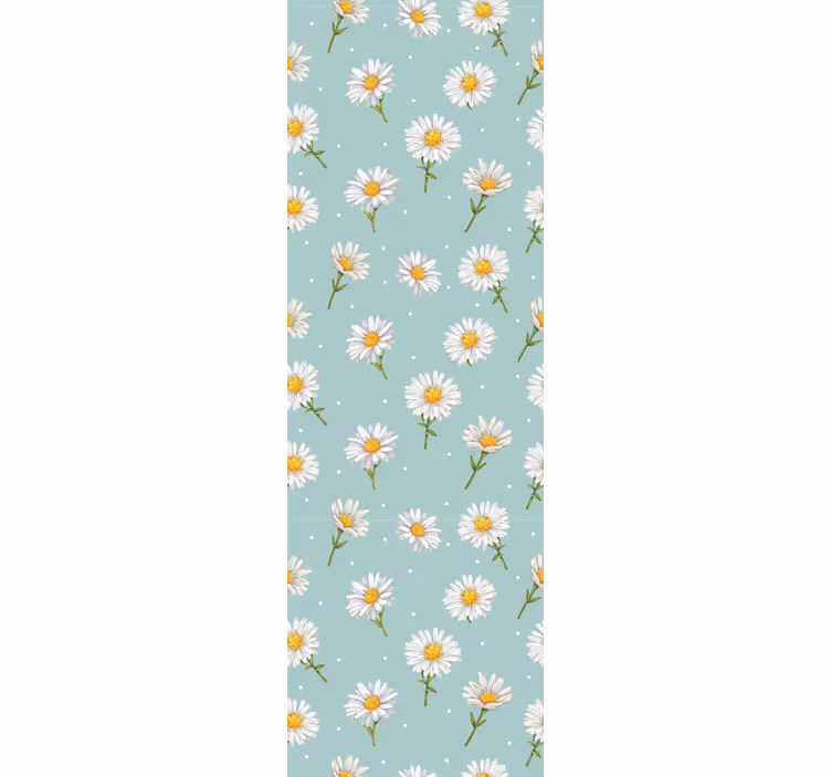 Papier peint floral motif de champ de marguerites - TenStickers