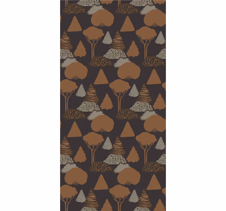 Papier peint nature forêt, silhouette - TenStickers