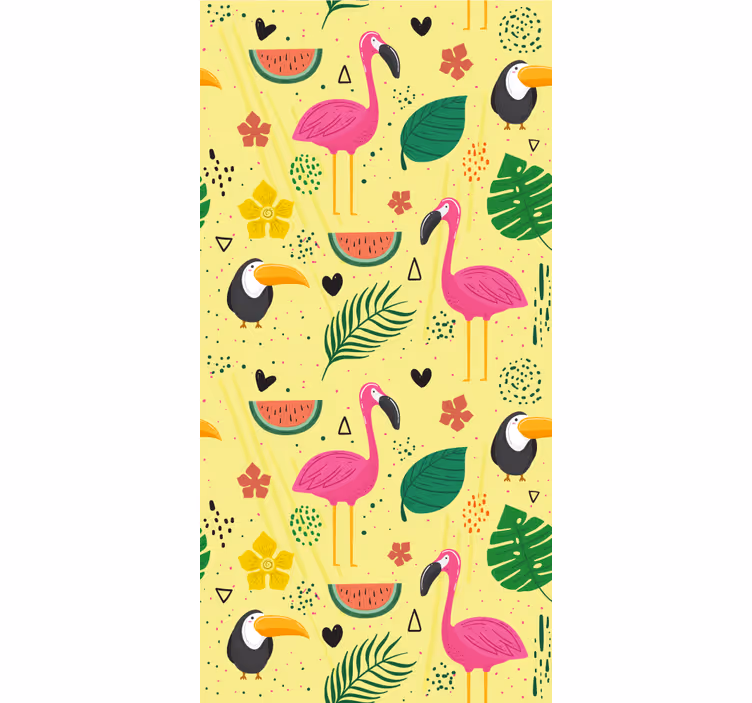 Papier peint oiseaux motifs aviaires tropicaux - TenStickers