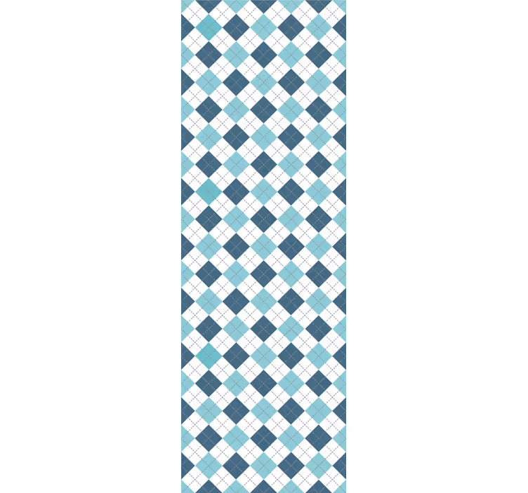 Papier peint carrés motif géométrique à losanges - TenStickers