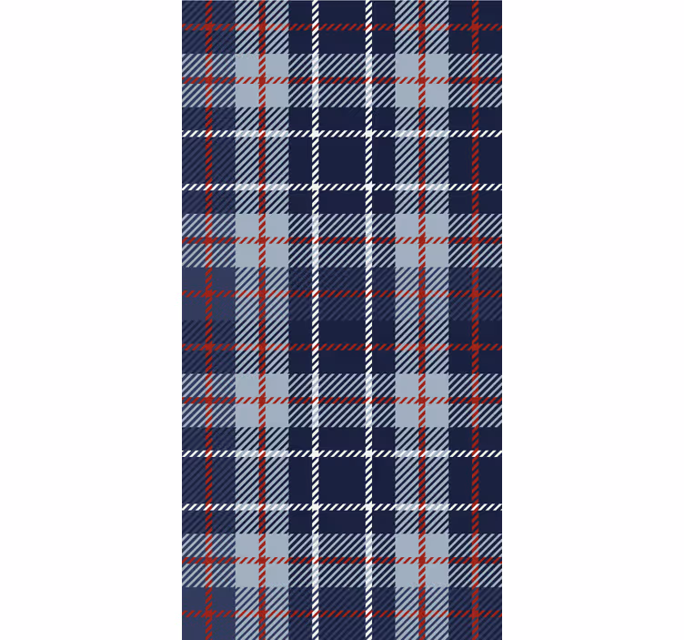 Papier peint carrelage tartan - TenStickers