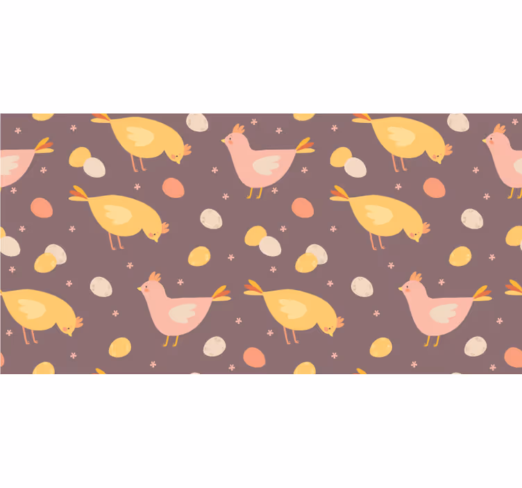 Papier peint animaux modèle de poulets ludique - TenStickers