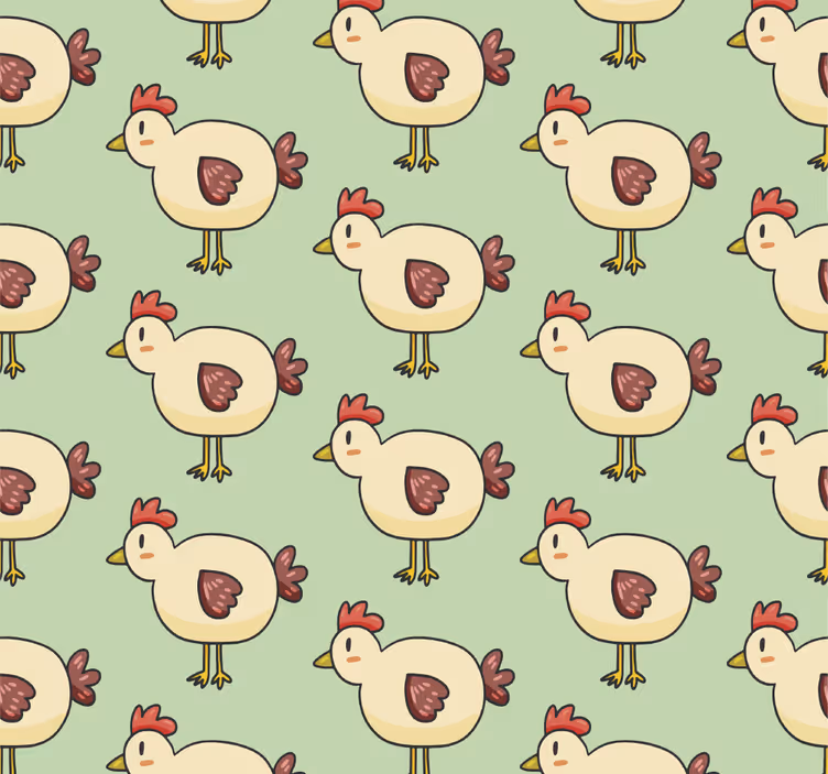 Papier peint animaux modèle de poulet - TenStickers