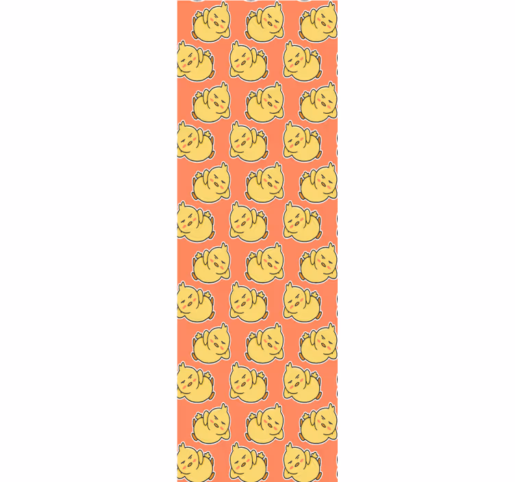 Papier peint chats modèle de chat de dessin animé - TenStickers