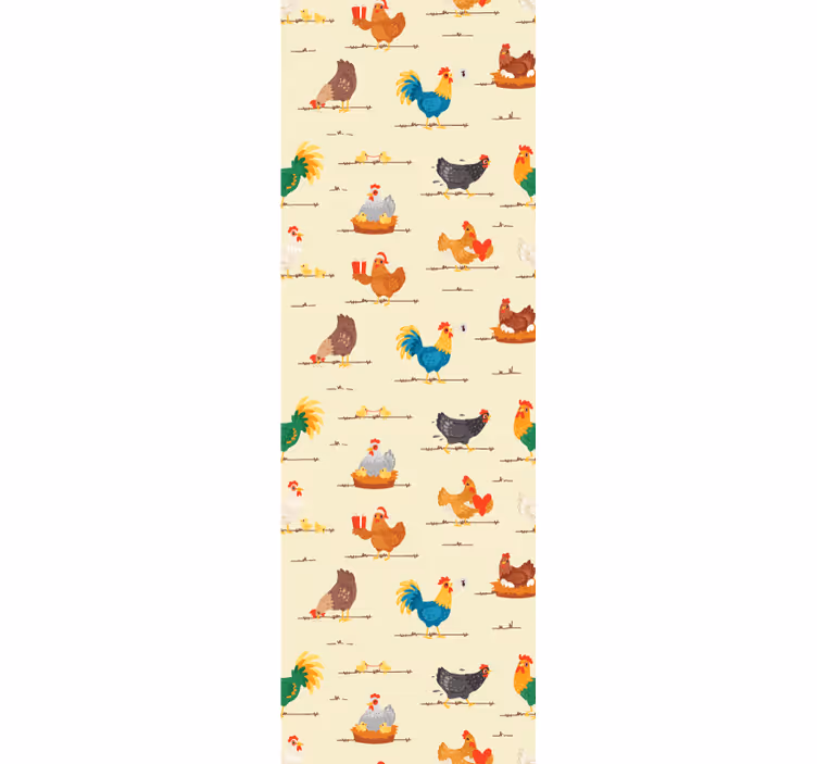 Papier peint animaux des poulets à gogo - TenStickers