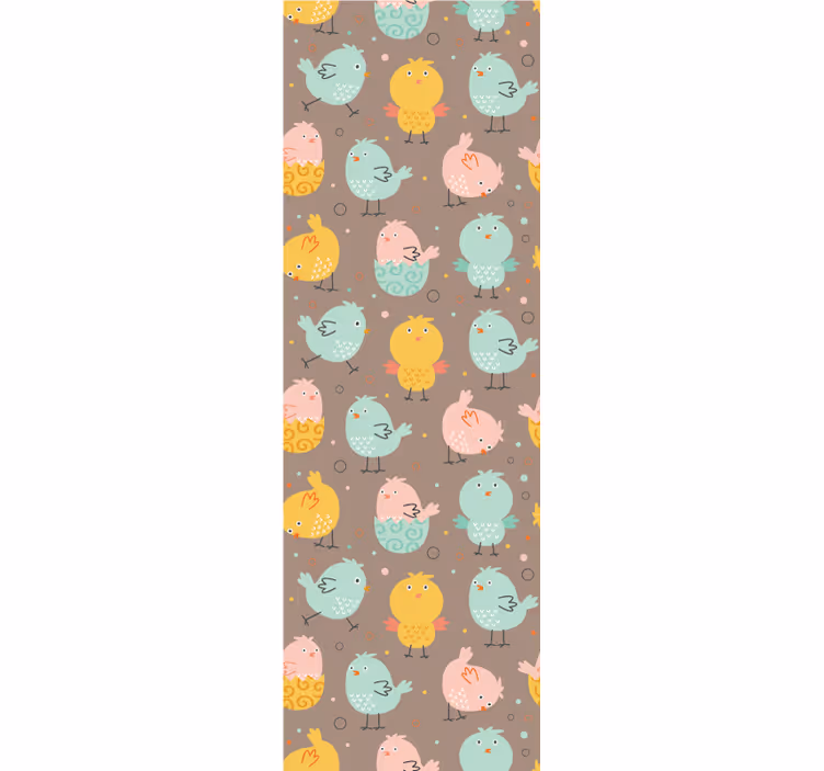 Papier peint chambre bébé décor à motif de poussin - TenStickers