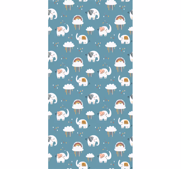 Papier peint éléphants parade d'éléphants joyeux - TenStickers