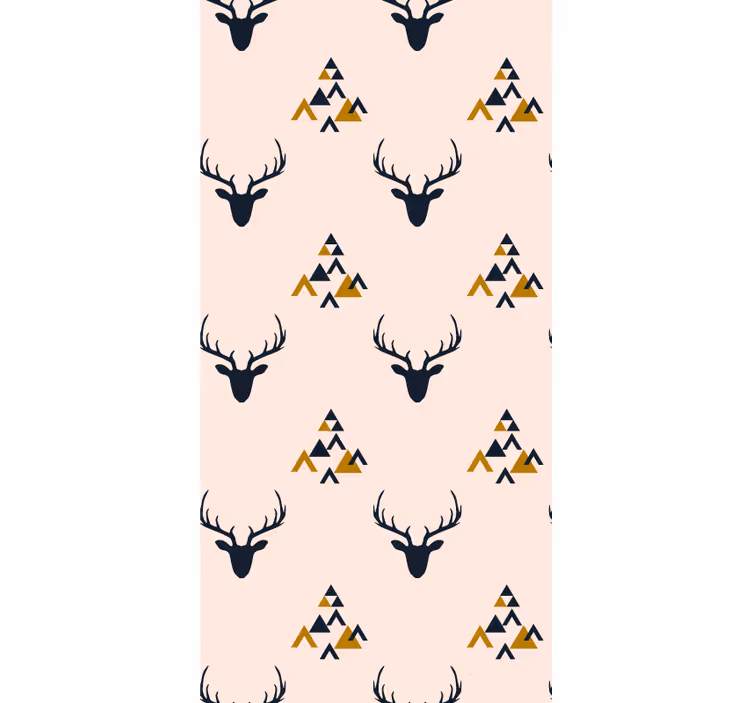 Papier peint animaux modèle de silhouette de cerf - TenStickers