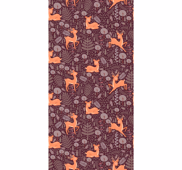 Papier peint animaux motif forêt fauve - TenStickers