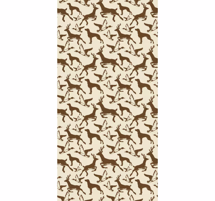 Papier peint animaux motif de cerf sautant - TenStickers