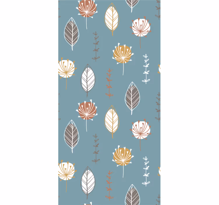 Papier peint feuillage motif de motifs botaniques - TenStickers
