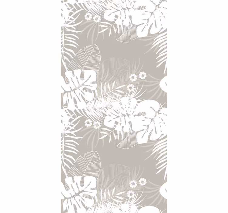 Papier peint feuillage silhouette botanique - TenStickers