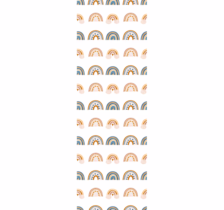 Papier peint chambre bébé motif d'arcs arc-en-ciel - TenStickers