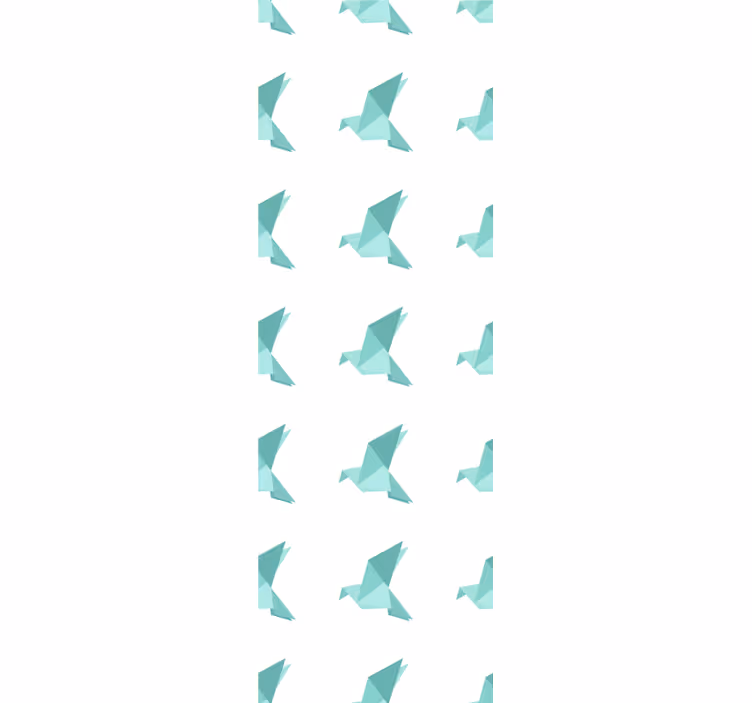 Papier peint chambre enfant motif oiseaux origami - TenStickers