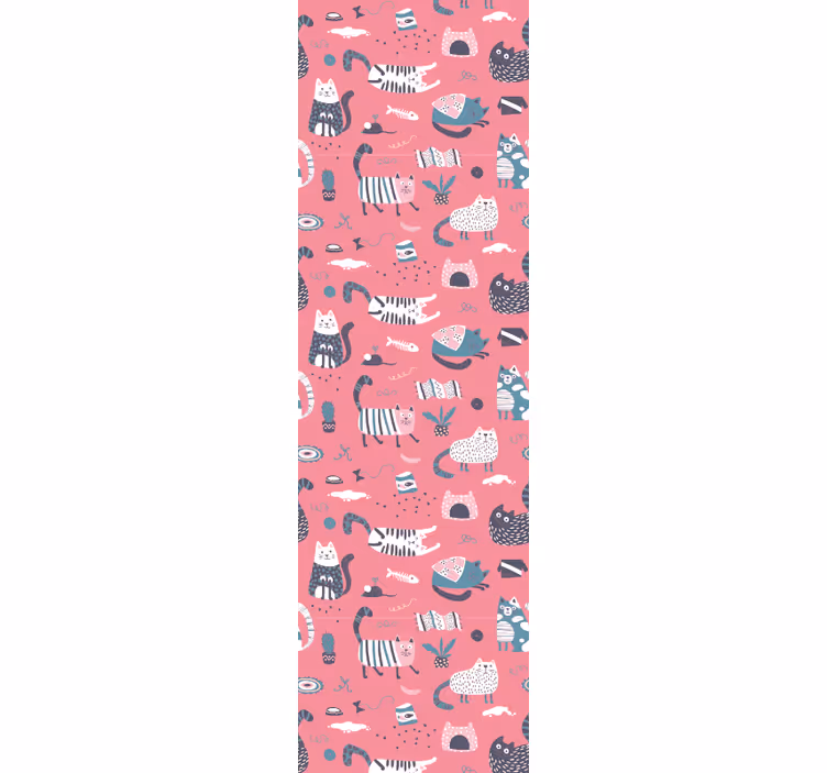 Papier peint chats illustration de chats espiègles - TenStickers