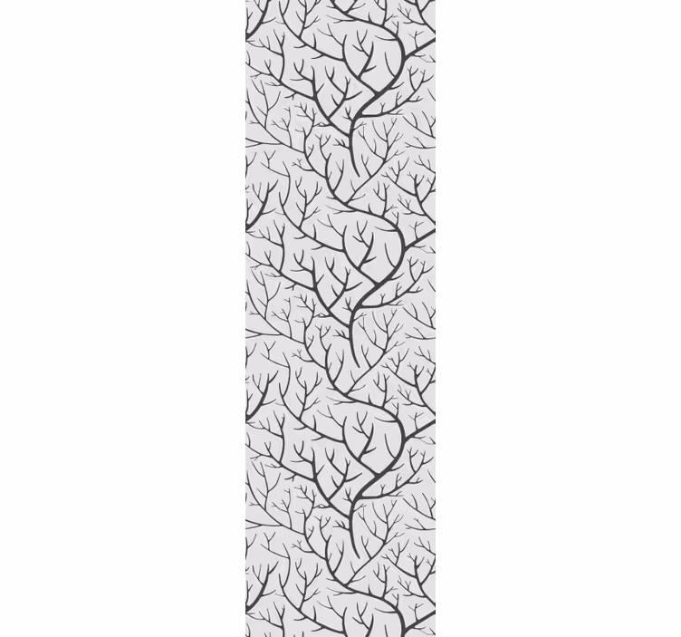 Papier peint nature Fines branches grises avec des oiseaux - TenStickers