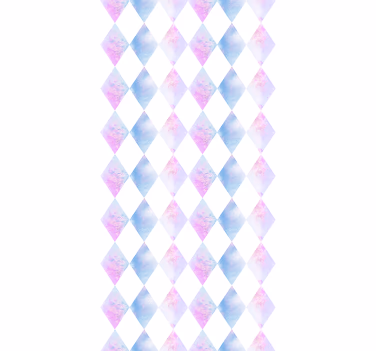 Papier peint carrés arlequin géométrique - TenStickers