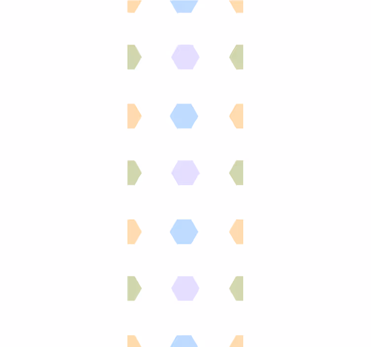 Papier peint formes géometriques hexagones pastels - TenStickers