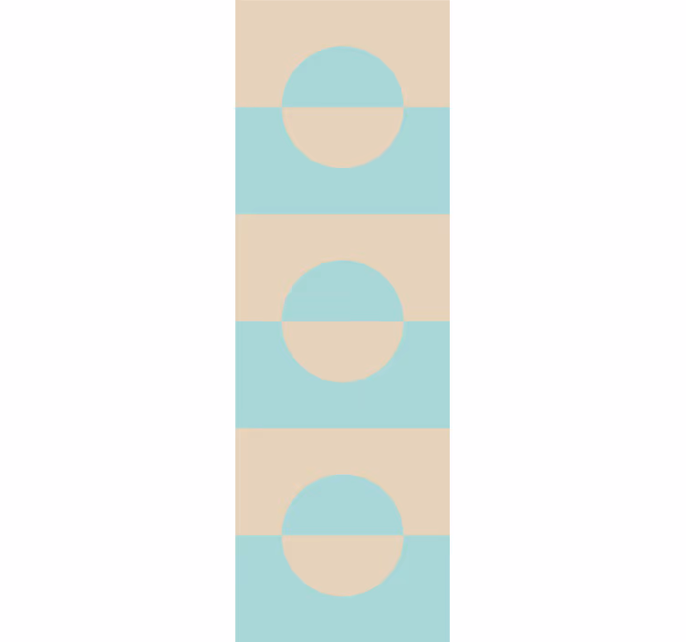 Papier peint formes géometriques motif de cercle rayé - TenStickers