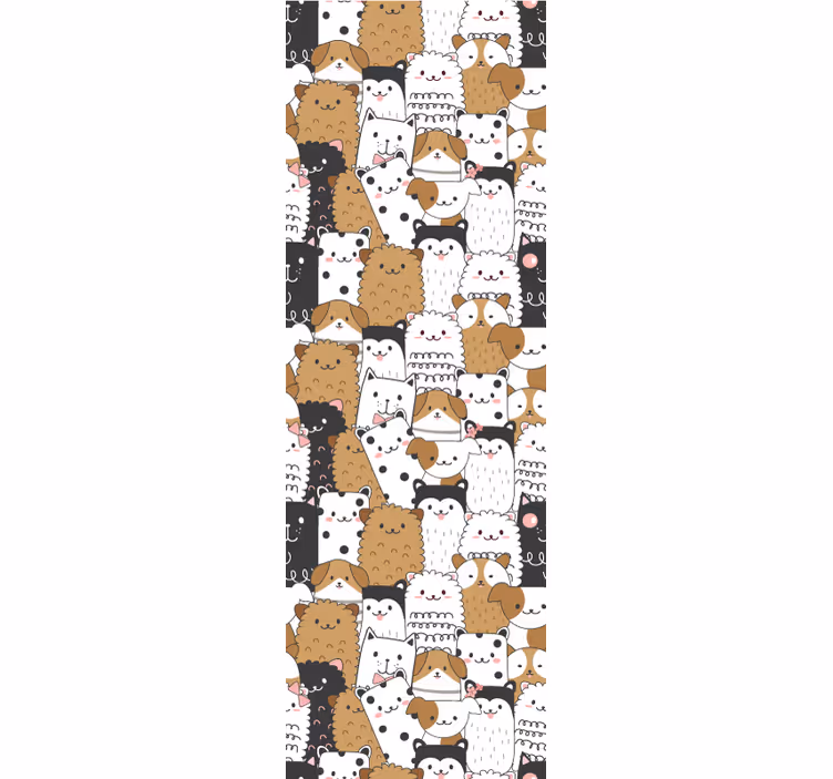 Papier peint chats motif de chat ludique - TenStickers