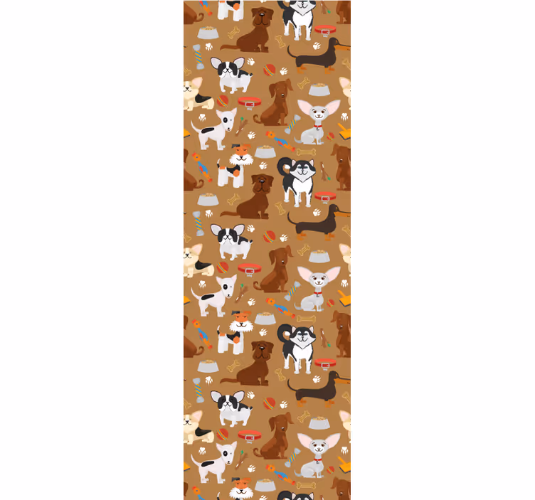 Papier peint chiens chiots joueurs - TenStickers