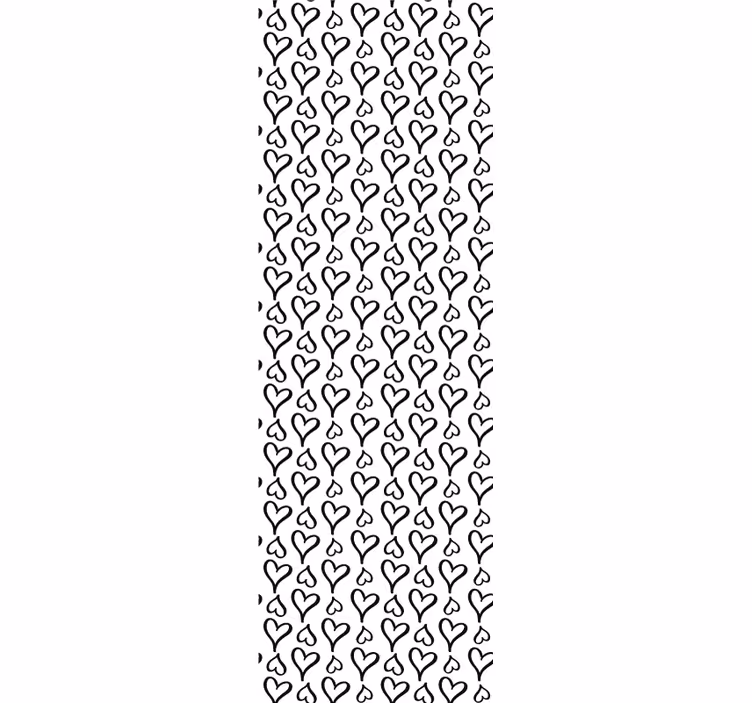Papier peint géométrique répétition du motif coeur - TenStickers