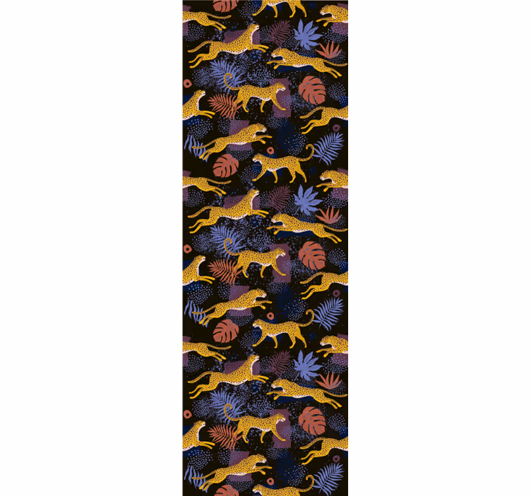 Papier peint animaux mosaïque de la faune de la jungle - TenStickers