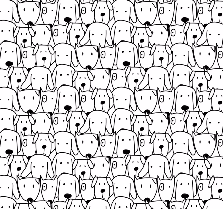 Papier peint chambre chiens mignons - TenStickers
