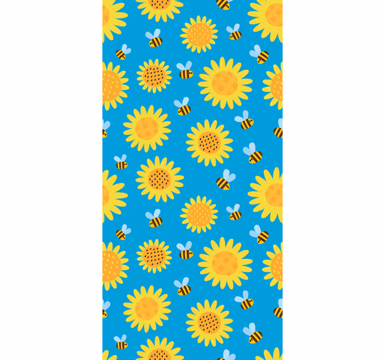 Papier peint floral Élément floral ensoleillé - TenStickers