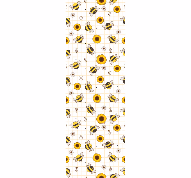 Papier peint animaux motif abeilles tournesols - TenStickers