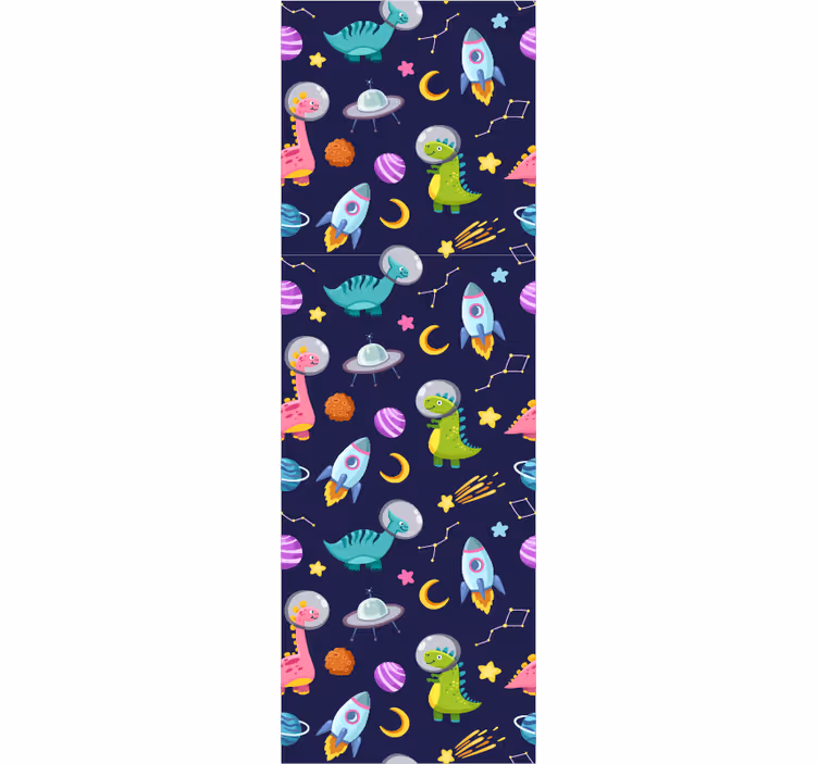 Papier peint chambre enfant motif d'aventure spatiale - TenStickers