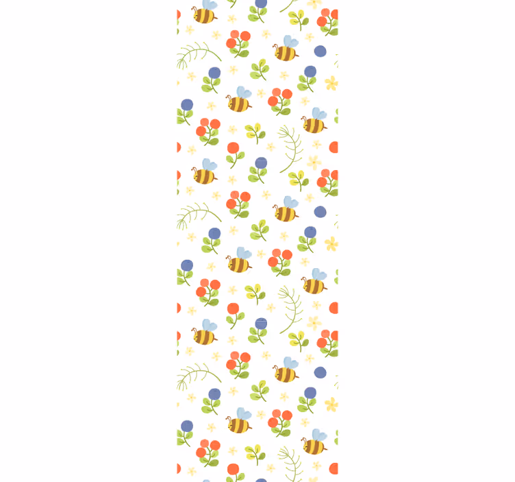 Papier peint chambre enfant modèle de jardin d'abeilles - TenStickers