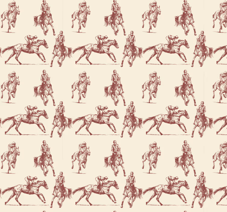 Papier peint chambre  cheval beige et marron - TenStickers