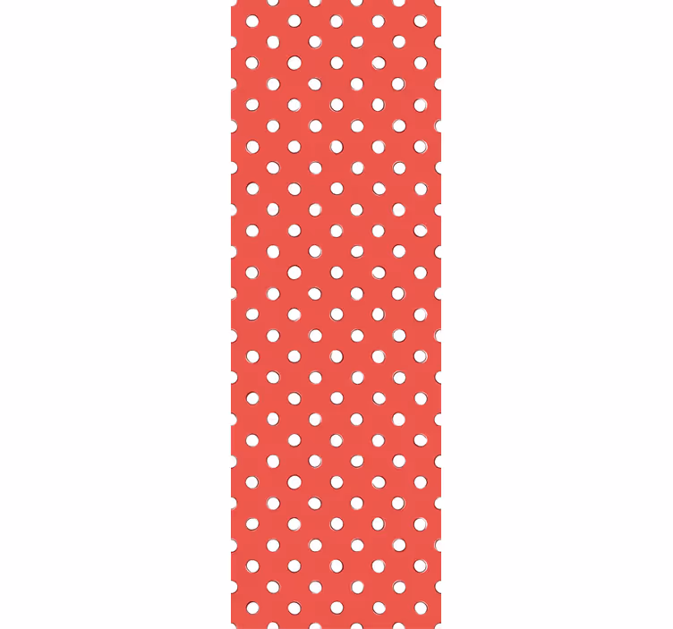 Papier peint cercles motif rouge et blanc - TenStickers