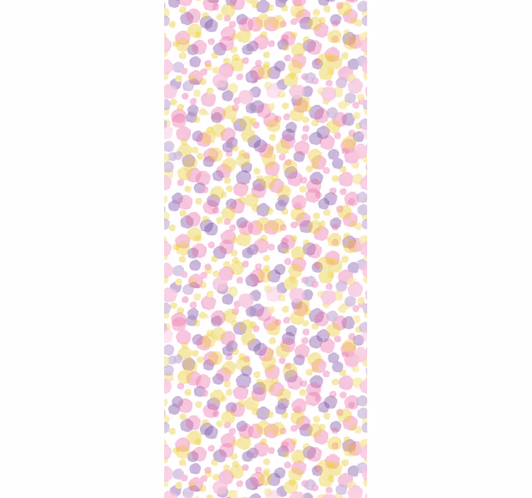 Papier peint cercles polka multicolore - TenStickers