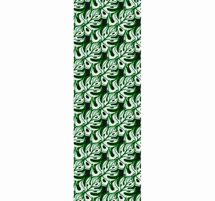 Papier peint feuillage motif de feuilles vertes - TenStickers